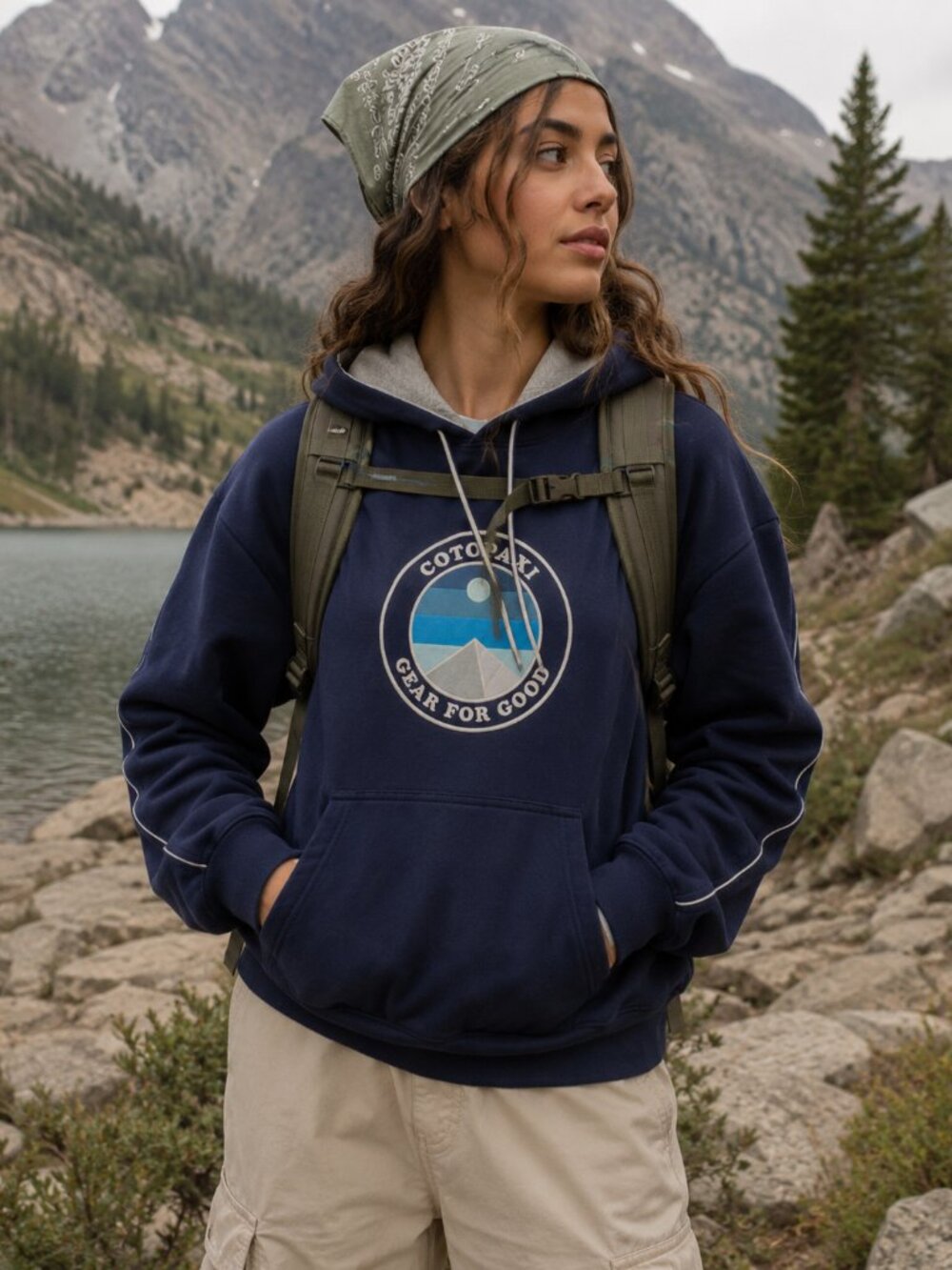 Cotopaxi Sunny Side Hoodie Gear For Good Graphic Navy Women's M Gorpcore Granola